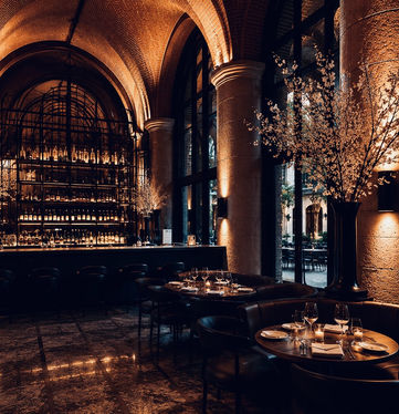 Bar view of Heritage Hotel and Restaurant Interior Design London