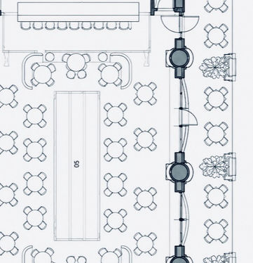 Hand-drawn sketch of Heritage Hotel and Restaurant Interior Design London