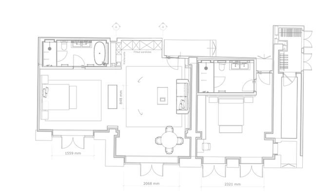 Floor plan spatial interior design surrey