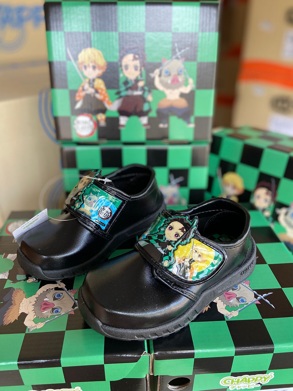ภาพขนาดย่อ: CPS-CD88 สีดำ รองเท้านักเรียนอนุบาลชายหนังดำ (แชปปี้ l CHAPPY) Size 25-35