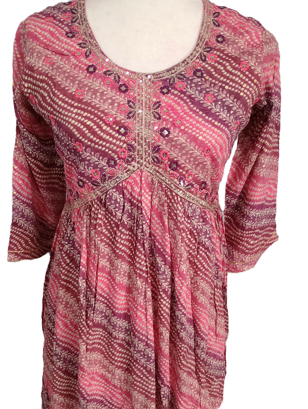 Thumbnail: Radiant Multicolor Rayon Print Short Kurti