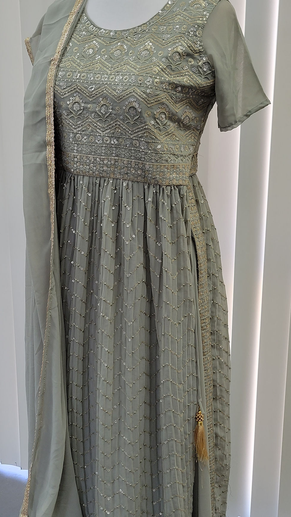 Thumbnail: Stunning Pistachio Green Salwar Suit