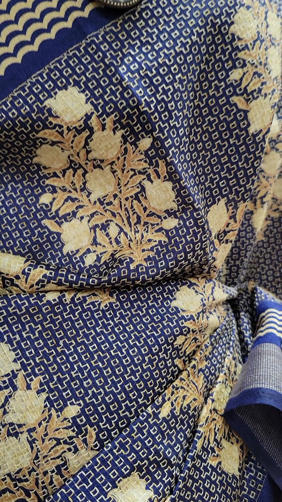 Thumbnail: Soft Chanderi Saree with Unique and Elegant Kasuti Embroidery