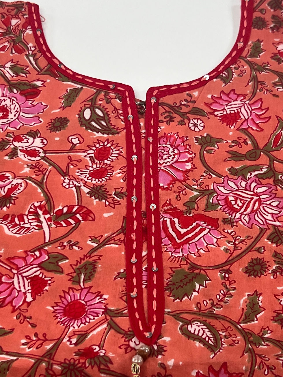 Thumbnail: Orange Cotton Girls Kurti