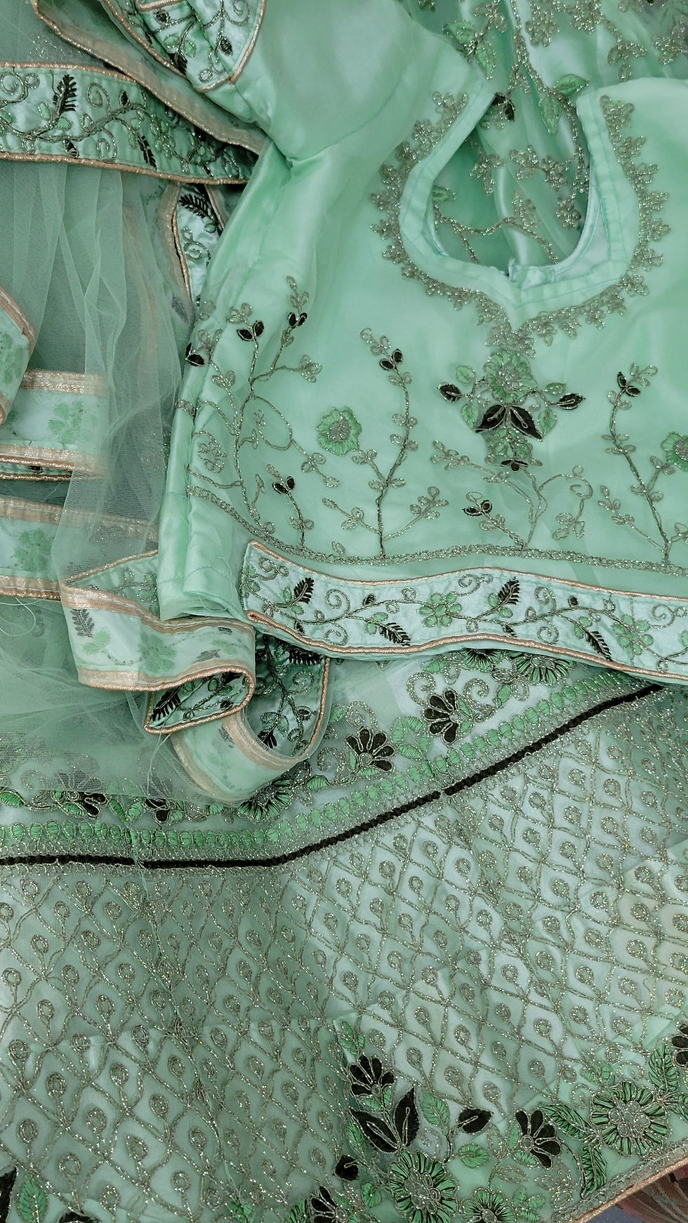 Thumbnail: Stunning Bollywood-Style Mint Green Lehenga Choli