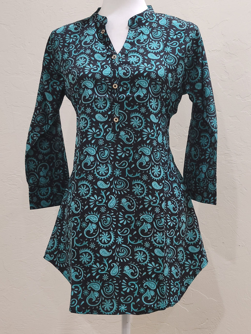 Thumbnail: Black with Blue print Kurti/Tunic