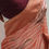 Thumbnail: Orange designer saree with crystal work