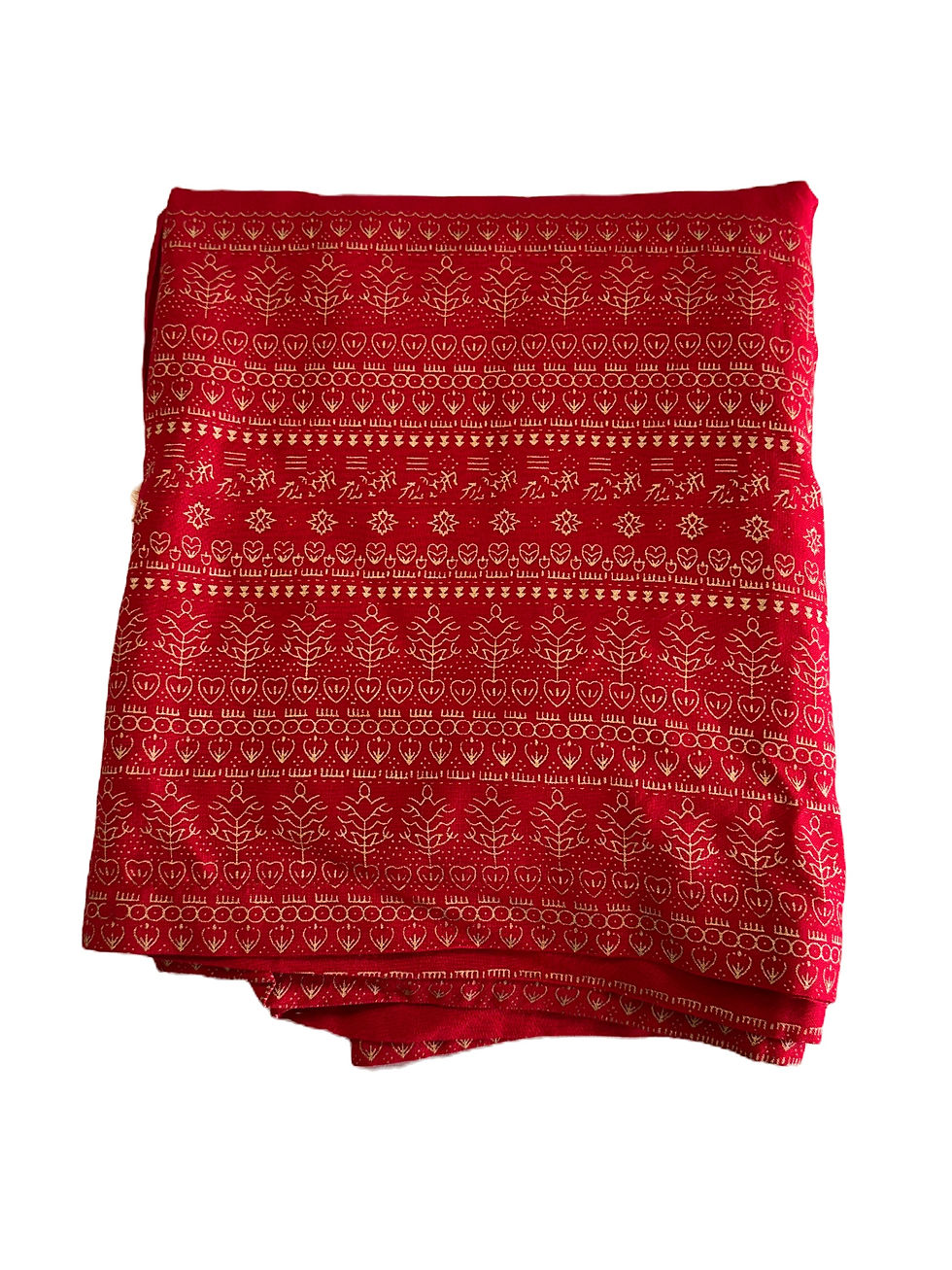 Red Palazzo Pants with Foil Print