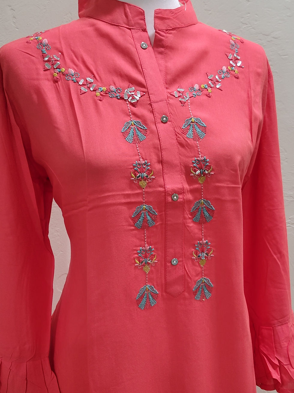 Thumbnail: Elegant and Unique Brick Colored Kurti