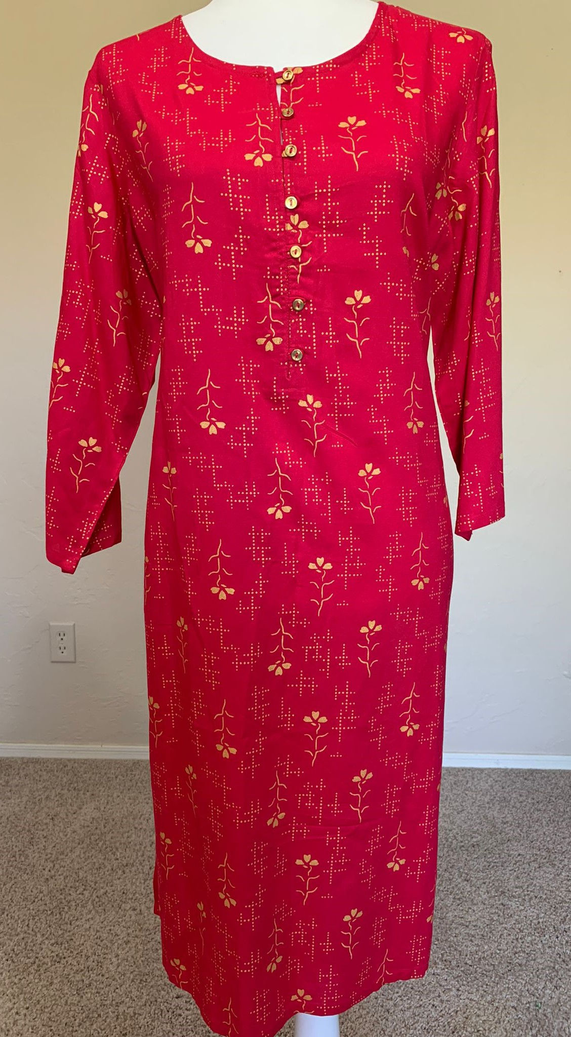 Dark Pink Comfortable Trendy Kurti