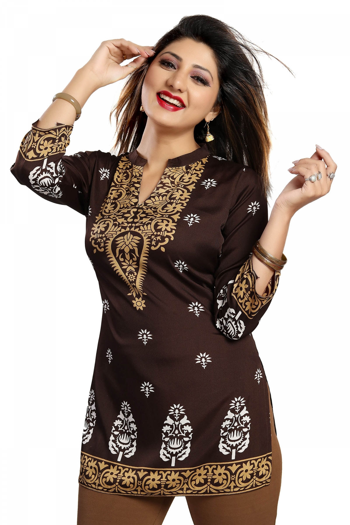 Short Brown Tunic for Women