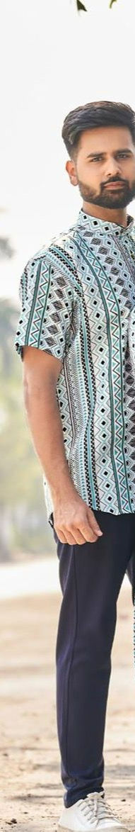 Thumbnail: Turquoise Short Kurta Top