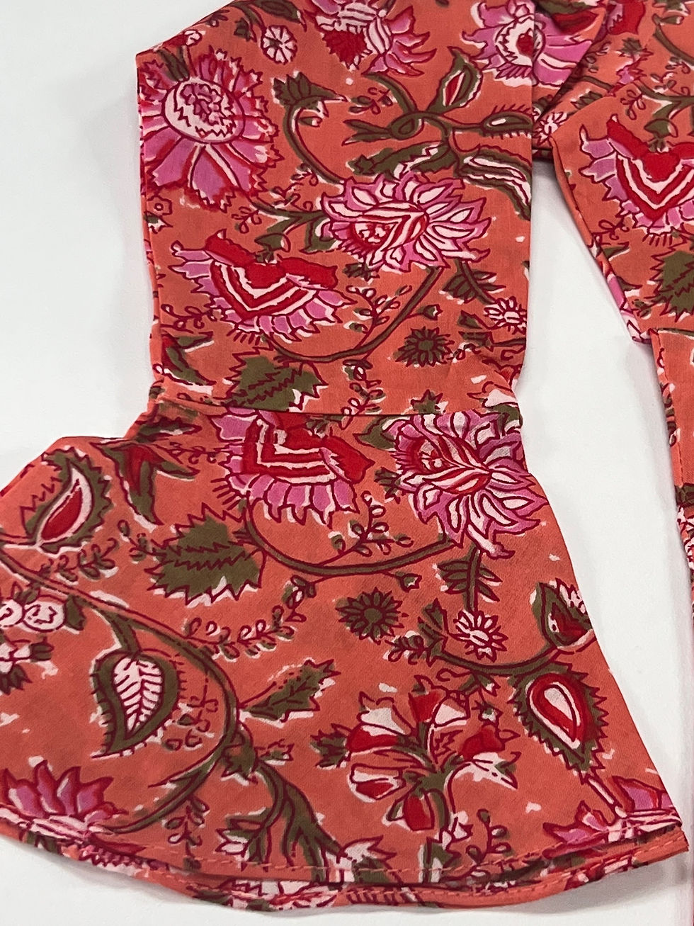 Thumbnail: Orange Cotton Girls Kurti