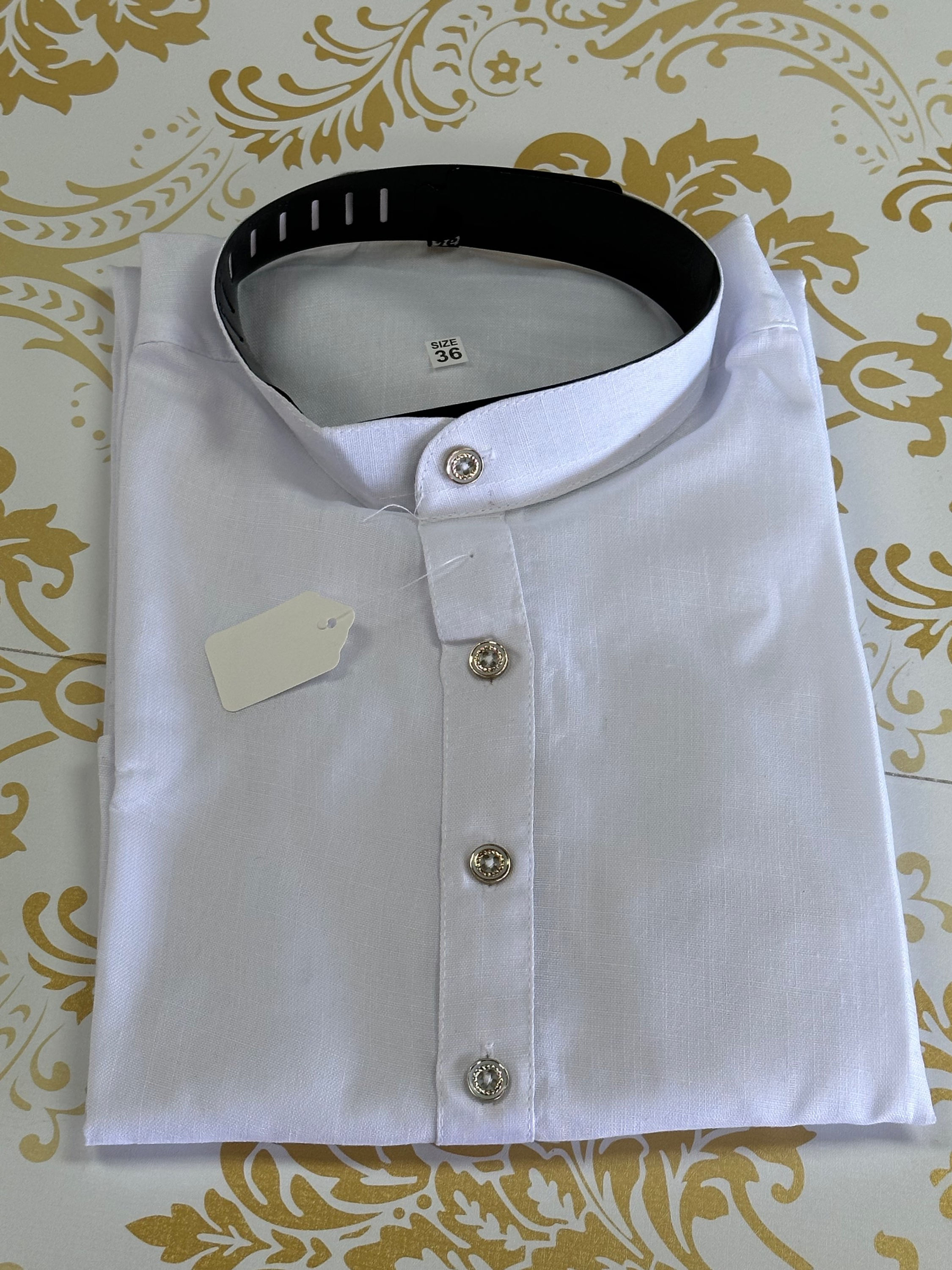 Simple White Men's Kurta (Top Only)