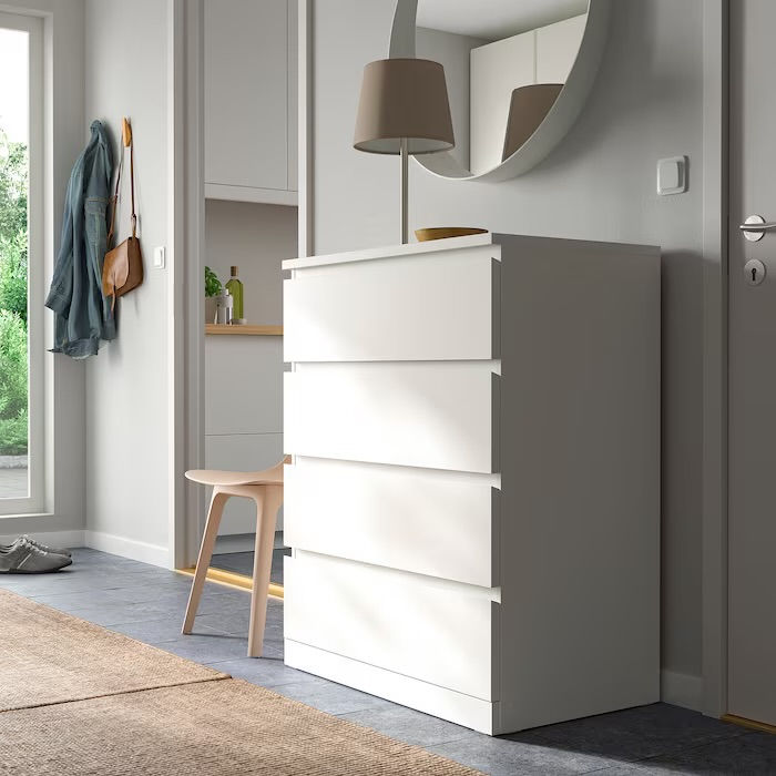IKEA / MALM 80×100cm MALM chest of 4 drawers, white, 80x100 cm - IKEA