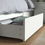 Thumbnail: MALM Bed frame, high, w 4 storage boxes, white/Lönset, 160x200 cm (63x78 3/4 ")