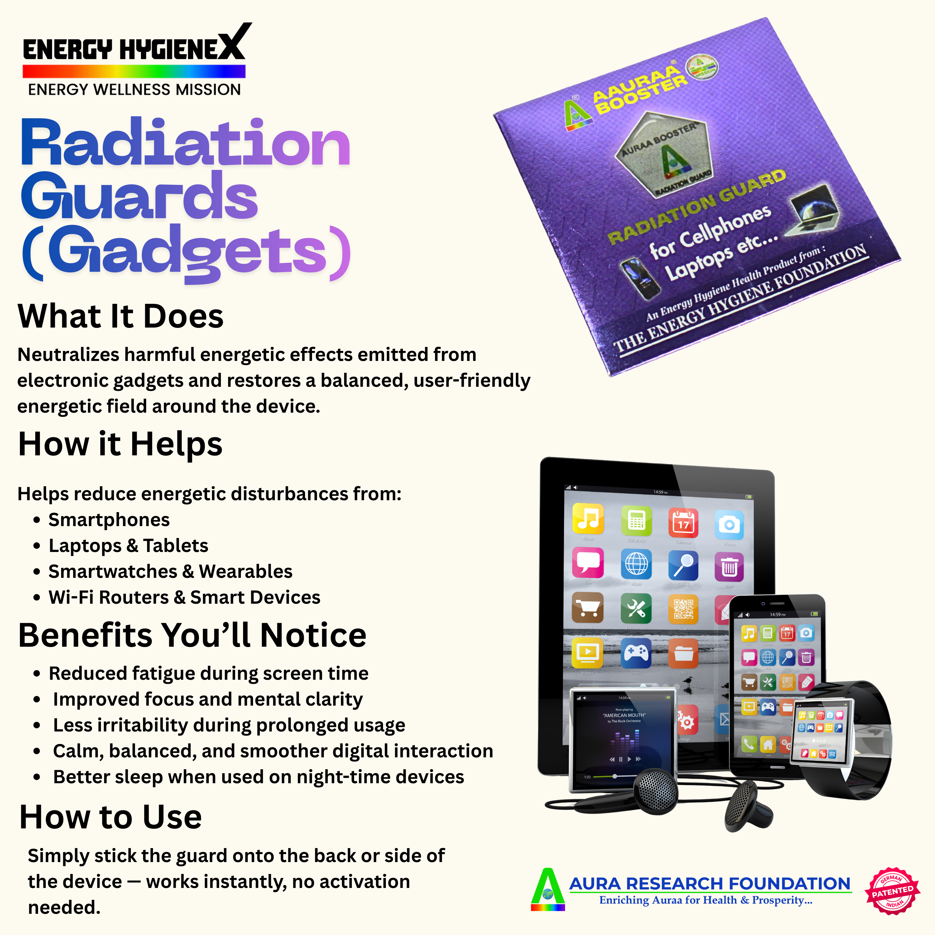 Energy Hygiene - Radiation Guards - Gadgets