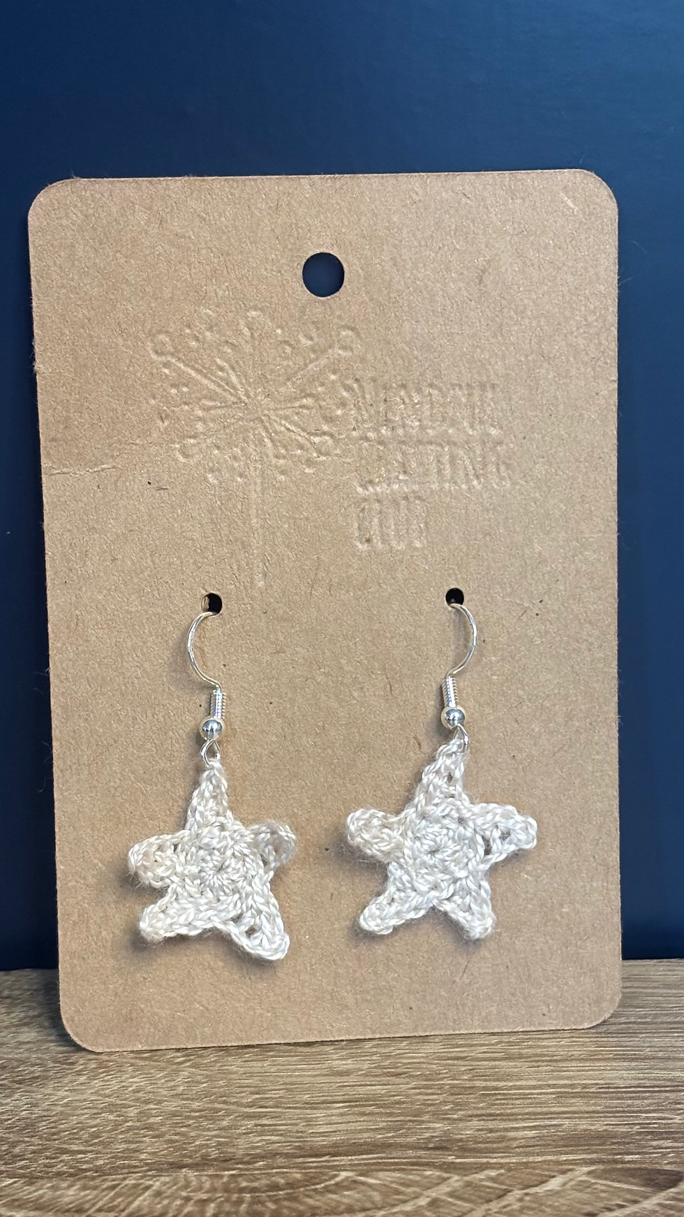 Thumbnail: Handmade Star Micro Crochet Earrings