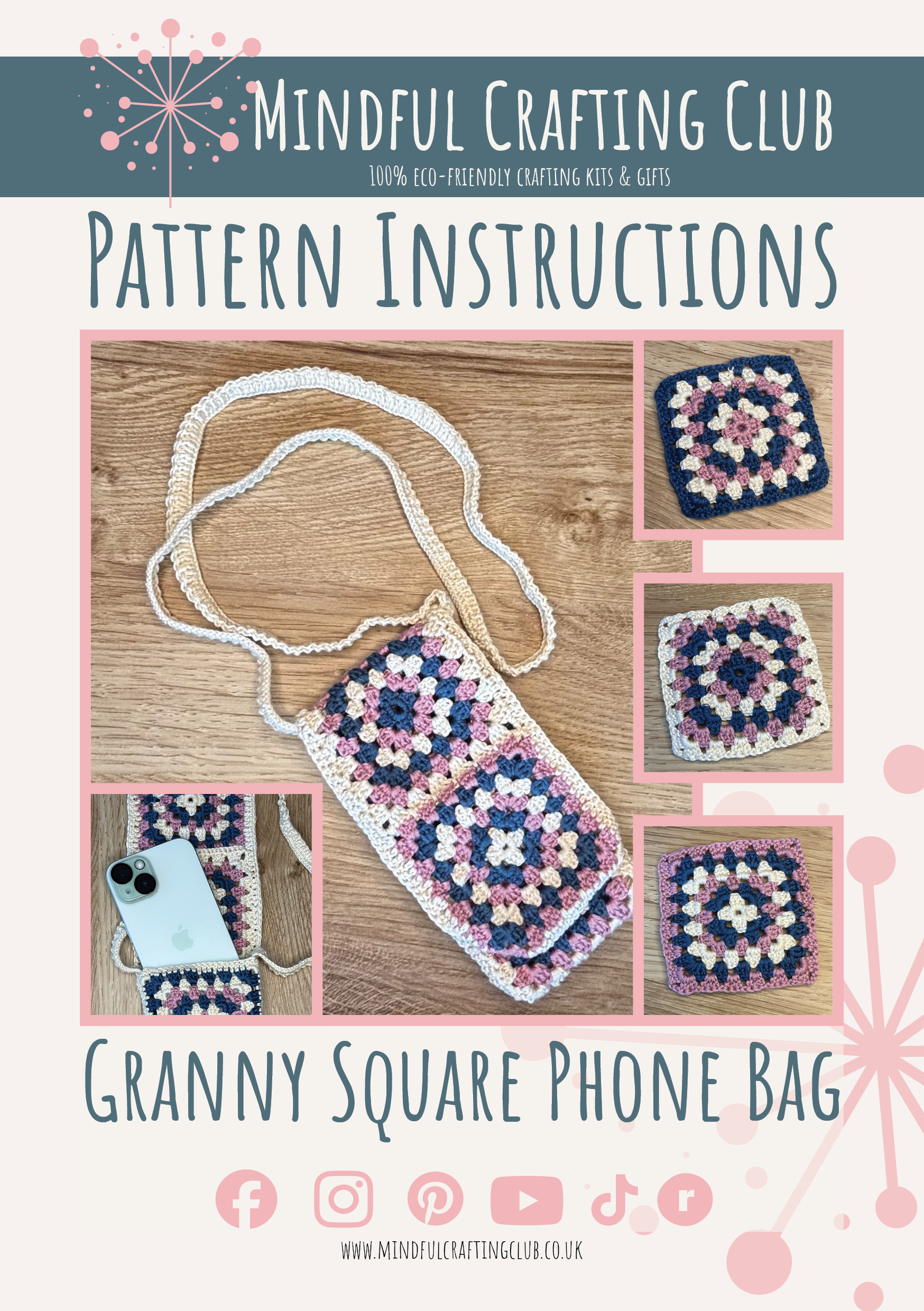 Granny Square Phone Bag Pattern