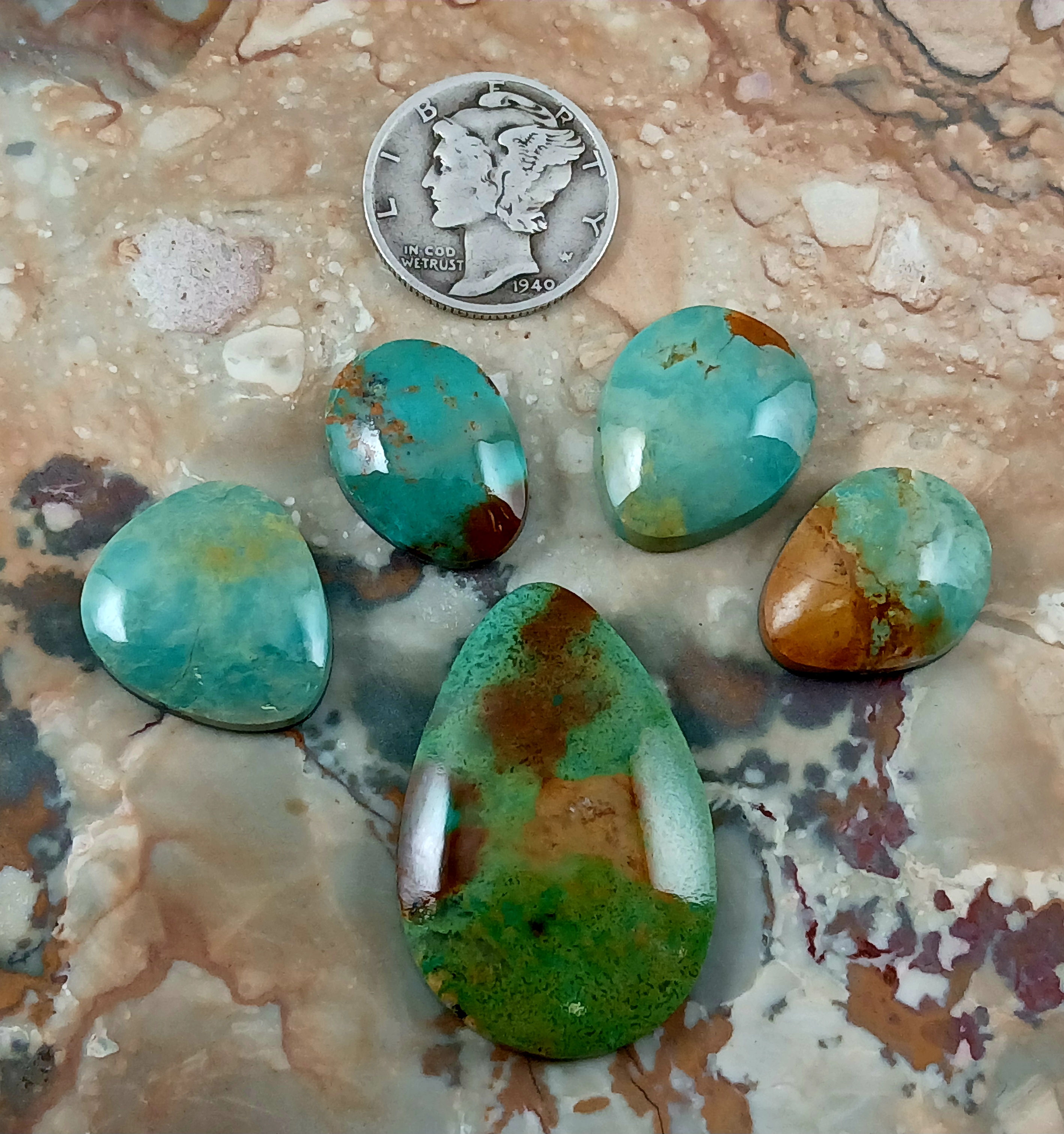 Kingman Turquoise cabochons