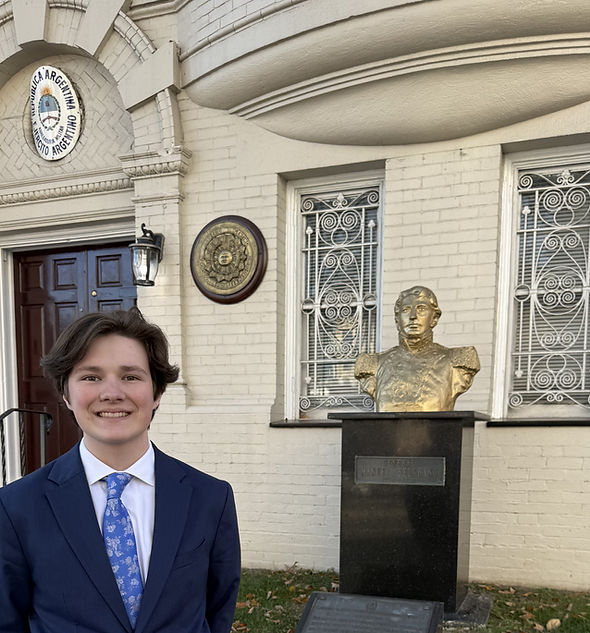 Diego Henesy's Photo infront of the Argentine Consulate to Washington DC