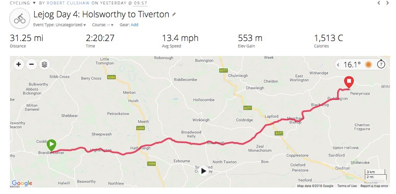 Holsworthy to Tiverton