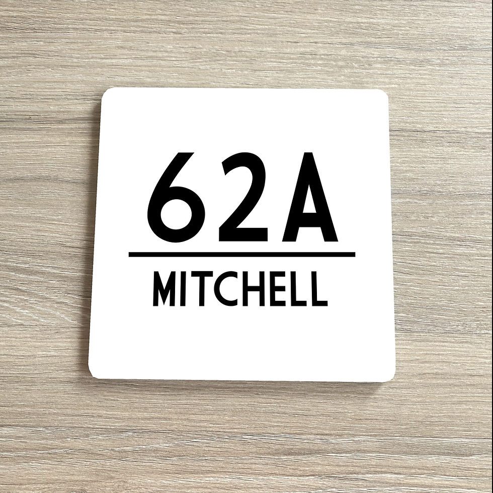 Thumbnail: Stylish square house number