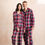 Thumbnail: Family Matching Christmas Pyjamas Red Tartan Lounge Set