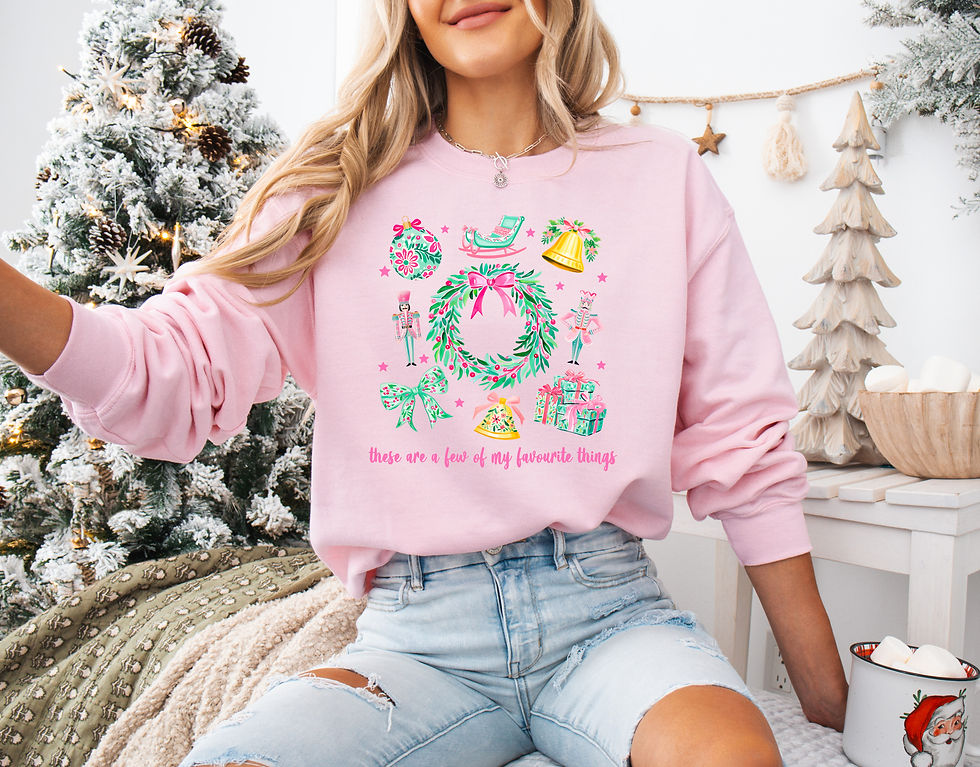 Thumbnail: Holiday 'Favourite Things' Jumper Cozy Christmas Sweatshirt For Women