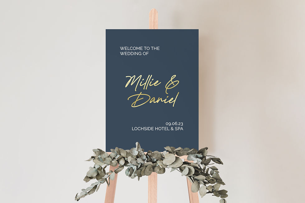 Thumbnail: Wedding welcome sign - portrait