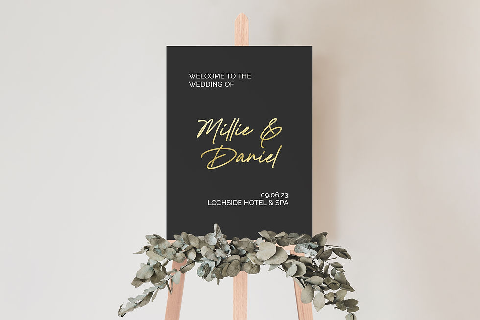 Thumbnail: Wedding welcome sign - portrait
