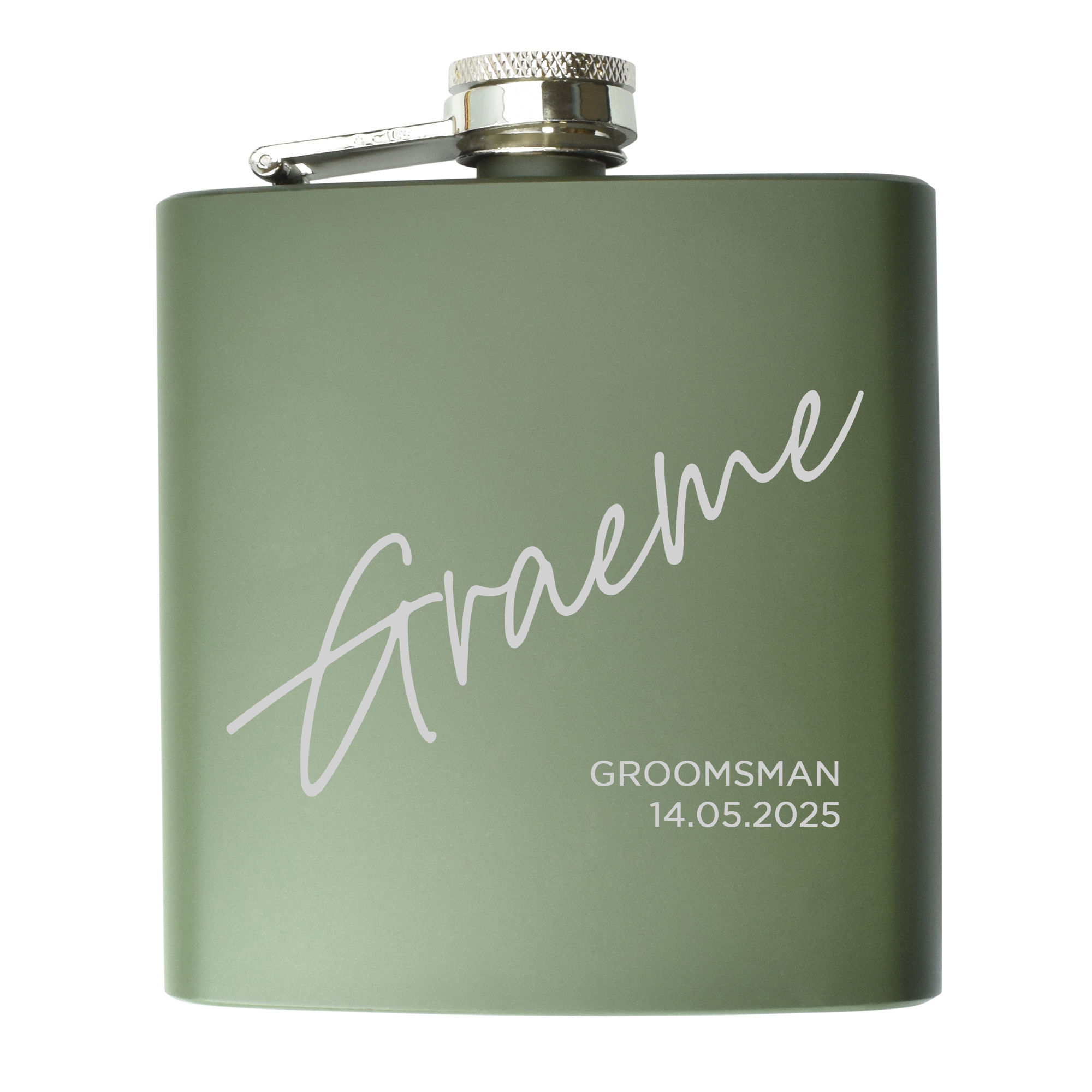 Personalised wedding party hip flask