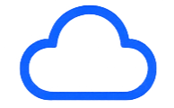 Blue cloud icon