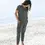Thumbnail: Essential Women's Romper - Bamboo Knit - Charcoal