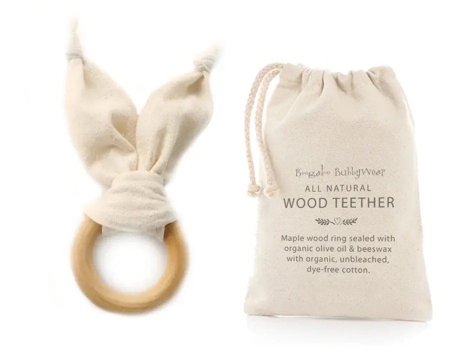 Wood + Organic Cotton Teether