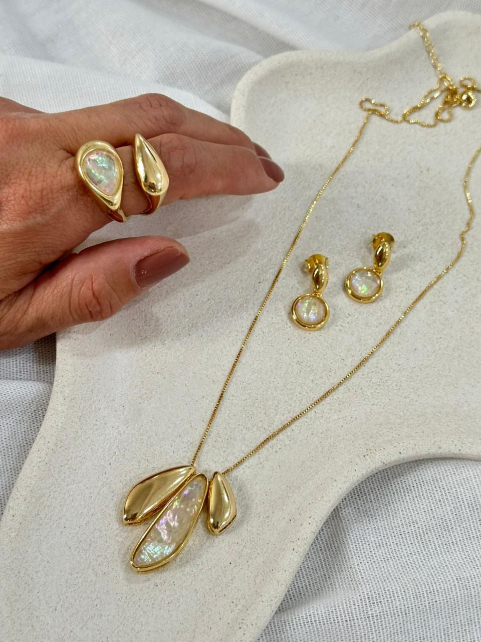 Miniatura: Brinco em nautilus redondo - pêndulo