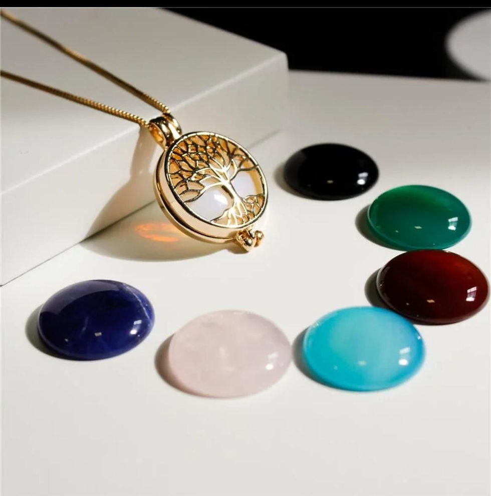 Miniatura: Relicário banhado a ouro - Árvore da vida