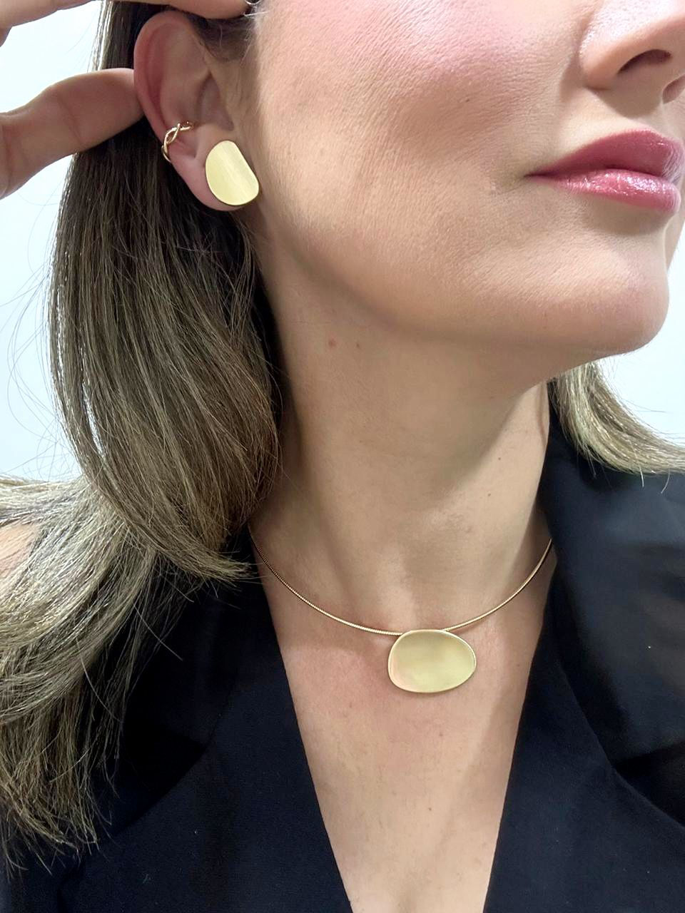 Miniatura: Choker com pingente acetinado