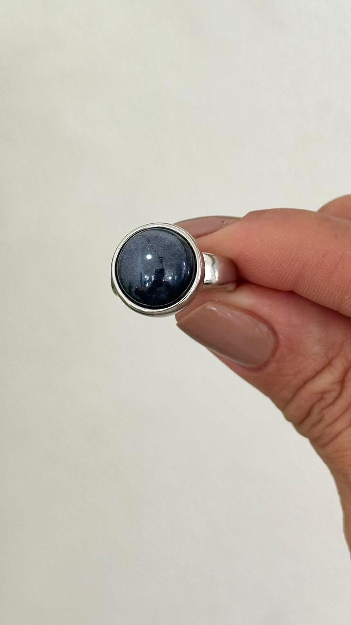 Miniatura: Anel em Pedra Estrela Ródio