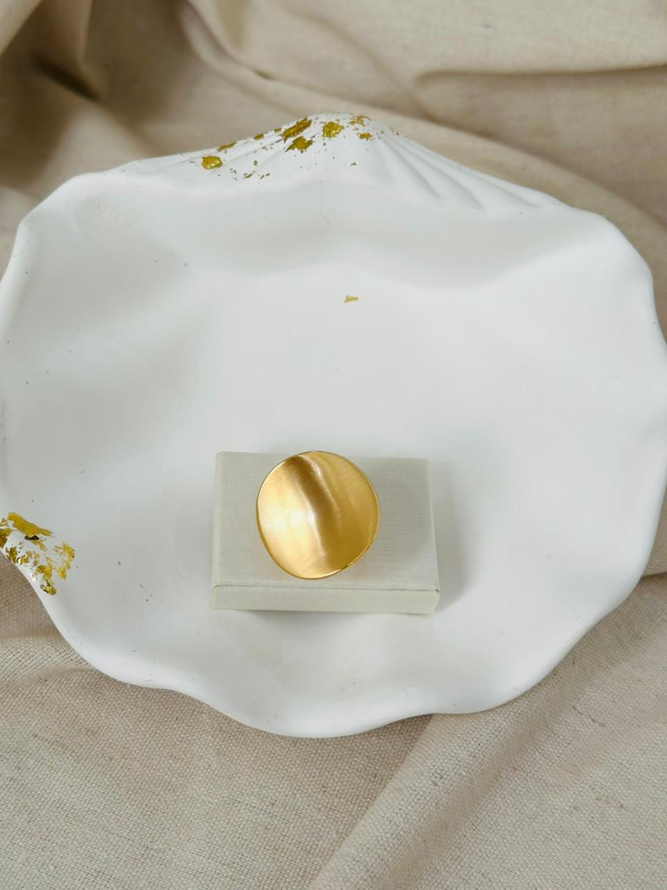 Miniatura: Anel dourado acetinado max