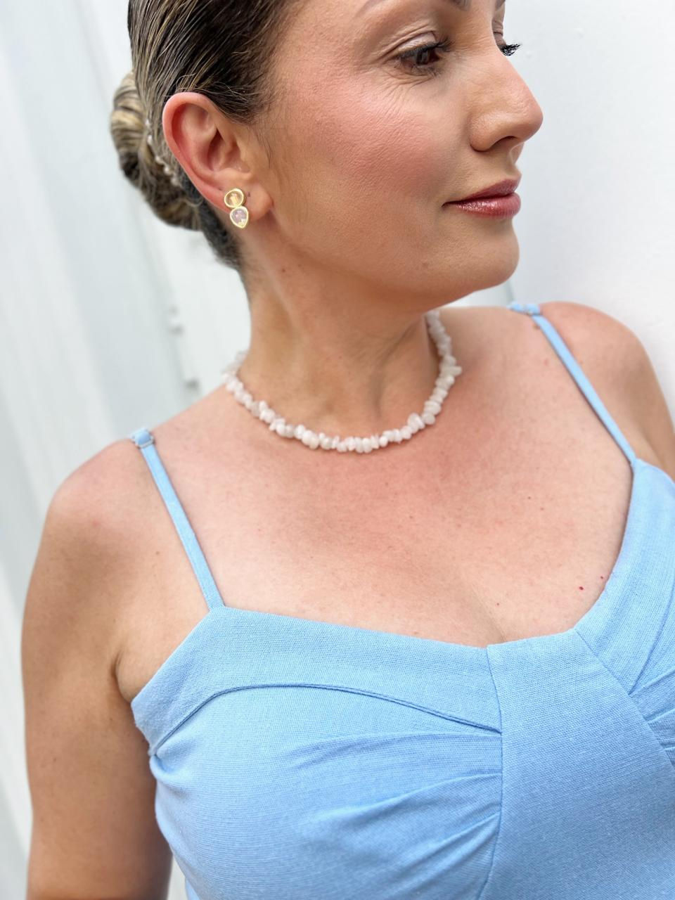 Miniatura: Colar em Opalina Lua natural