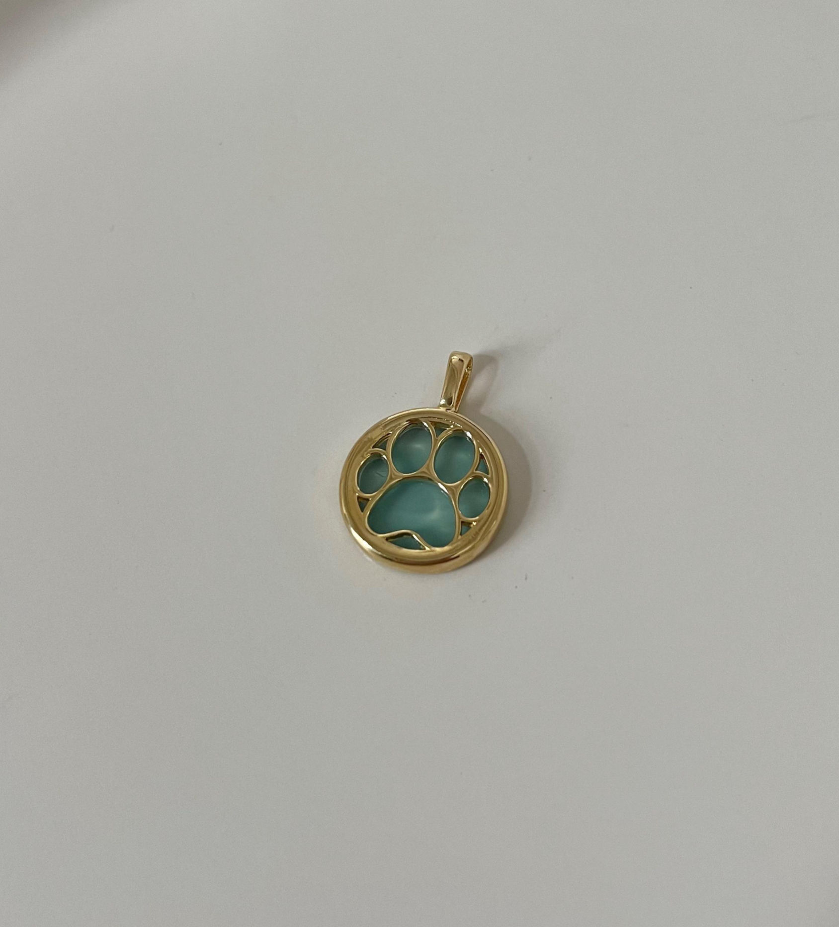 Pingente em Ágata Azul Céu - Pata