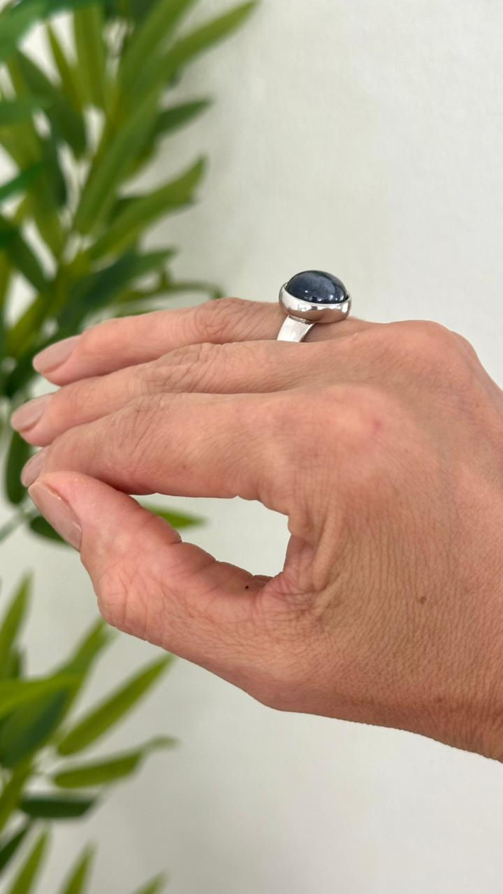 Miniatura: Anel em Pedra Estrela Ródio