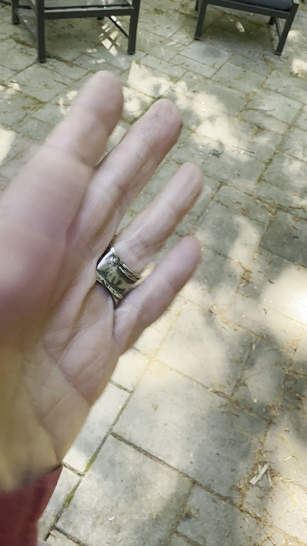 Thumbnail: Gray Moonstone and Sterling chunky Ring