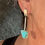 Thumbnail: Turquoise and Silver post and dangle Earrings