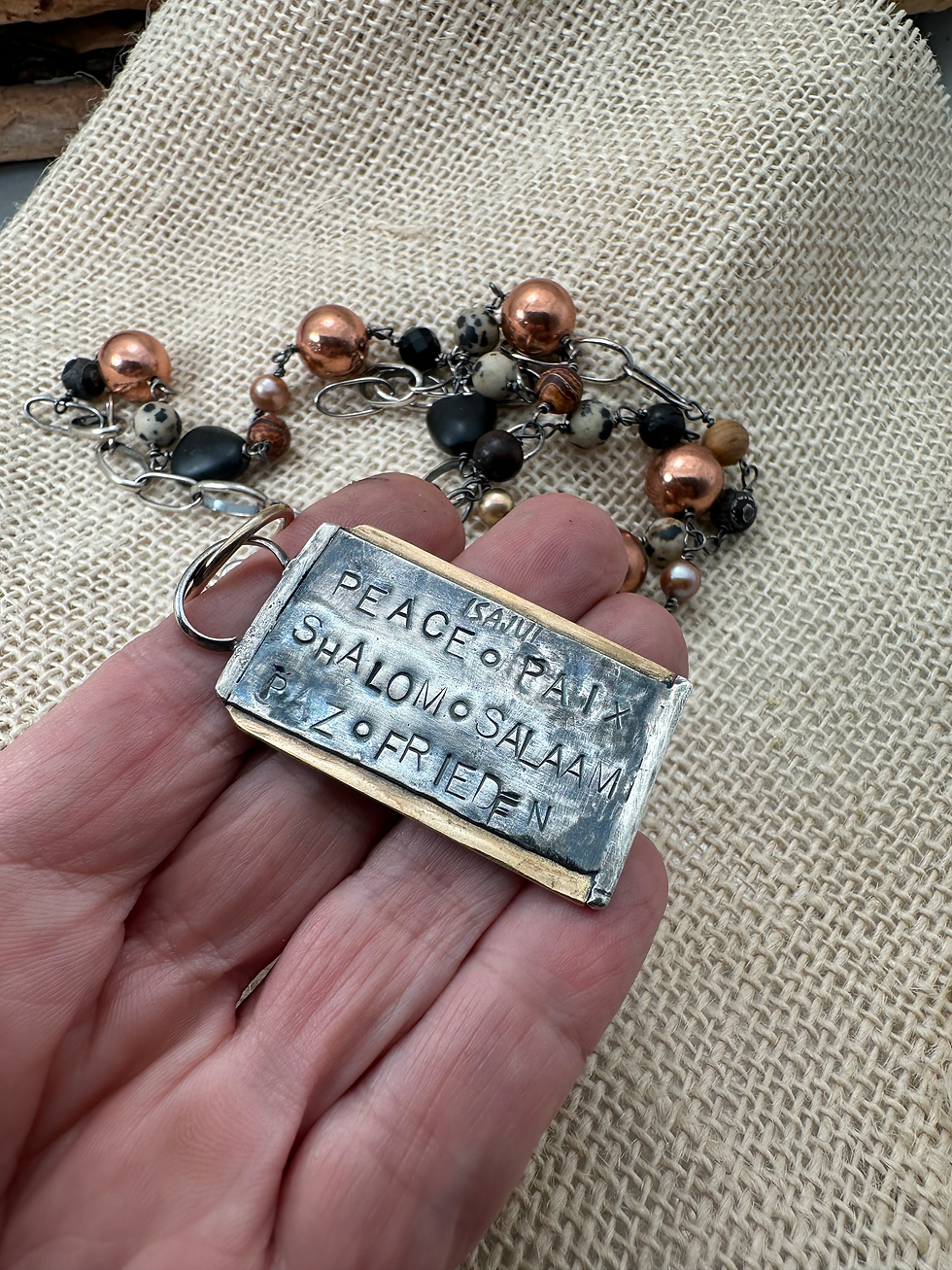 Thumbnail: Peace around World  Long Necklace