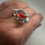 Thumbnail: Garnet Cabochon east/west Ring in Sterling Silver