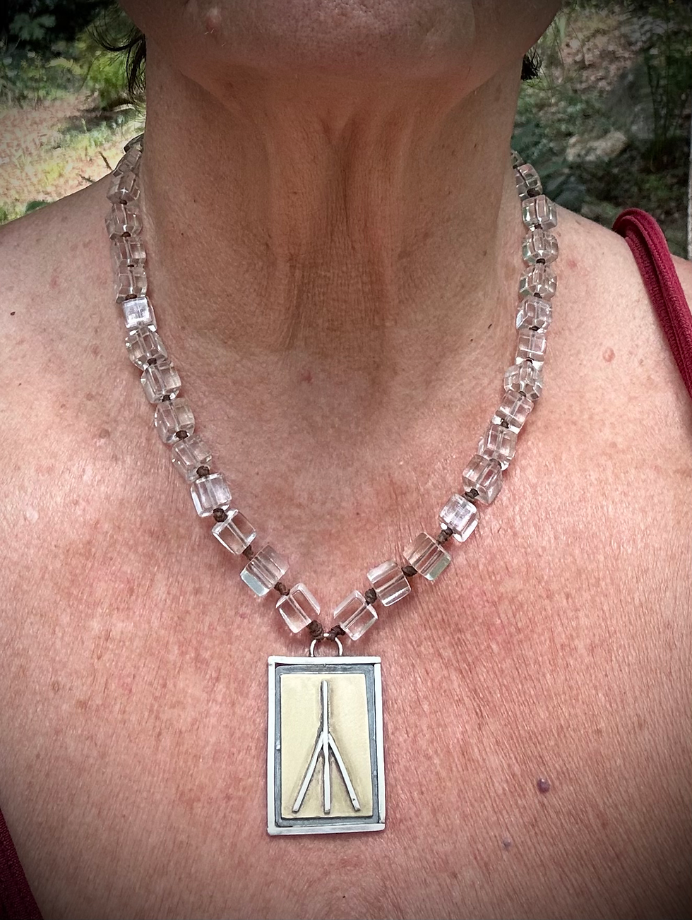 Thumbnail: Clear Quartz Peace Necklace