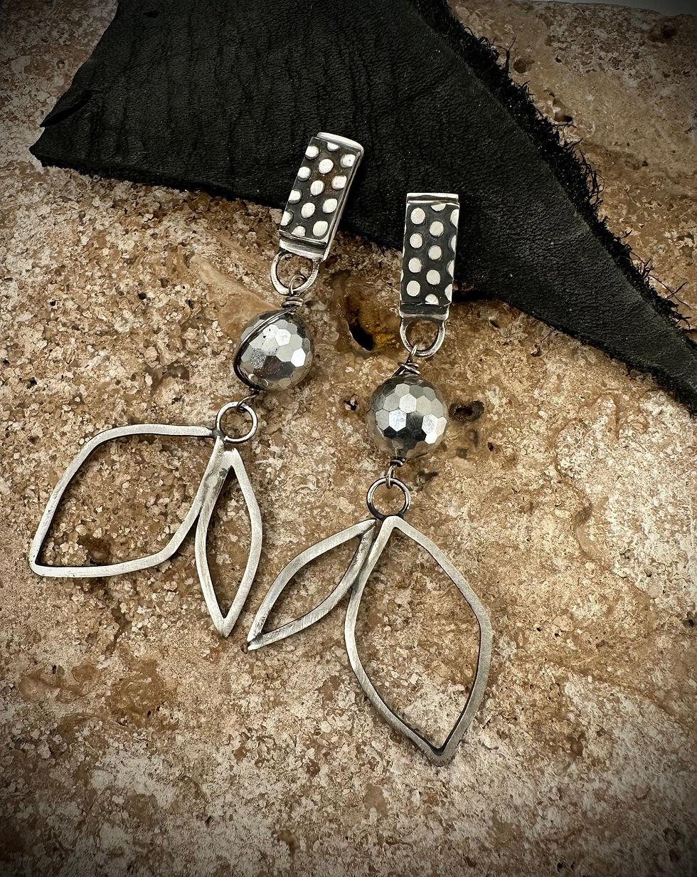 Fairy Sparkle sterling Post and Dangle earrings