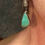 Thumbnail: Turquoise and Sterling Silver Triangle post and dangle Earrings